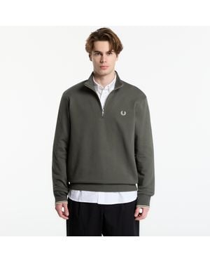 Fred Perry Sweatshirt Half Zip Sweatshirt Field/ Oat Meal - Black