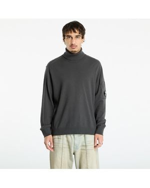 C.P. Company Sweater Extrafine Merino Wool Turtleneck Sweater - Gray