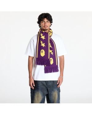 A Bathing Ape Halstuch Jacquard Bape Logo Long Scarf M - Rot