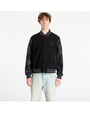 KTZ Jacket Nba Chicago Bulls Tonal Patch Varsity Jacket - Black
