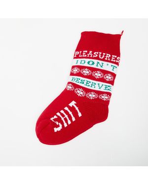 Pleasures Naughty Holiday Stocking - Red