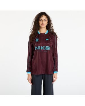 Nike Jersey sportswear long-sleeve jersey top burgundy crush/ baltic blue l - Rouge