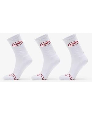 FTSHP Footshop Basic Crew Socks 3-Pack - White