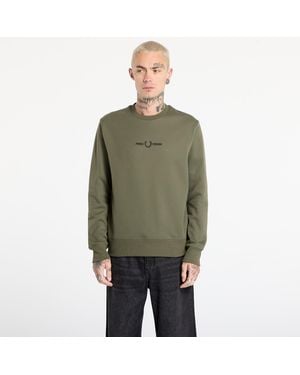 Fred Perry Felpa Embroidered Sweatshirt - Verde