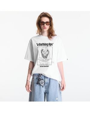 A Bathing Ape T-Shirt Hand Draw Ape General Relaxed Fit Tee - White