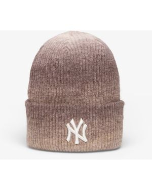 KTZ Knit Medium Mlb Ombre Beanie New York Yankees Dusty Apricot/ Stone - Brown