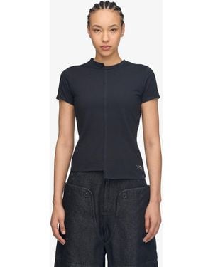 Y-3 T-Shirt Fitted Short Sleeve Tee - Black