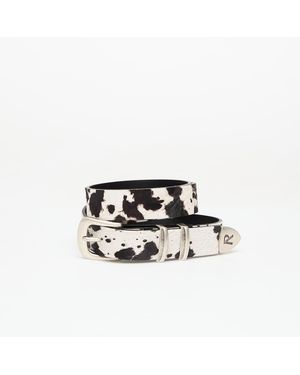 Represent Riem Cow Hide Rodeo Belt Flat/ Jet - Wit