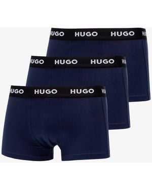 BOSS Logo-Waistband Trunks 3-Pack - Blu