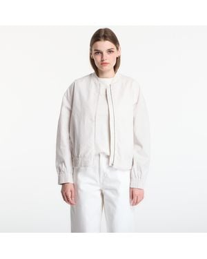 Calvin Klein Vest Linen Bomber Jacket - White