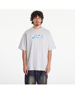 A Bathing Ape T-Shirt Rhinestone Logo Relaxed Fit Short Sleeve Tee - Weiß