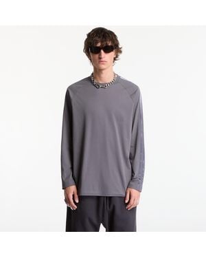 Y-3 T-Shirt Oversized Gradient Stripes Long Sleeve T-Shirt - Gray