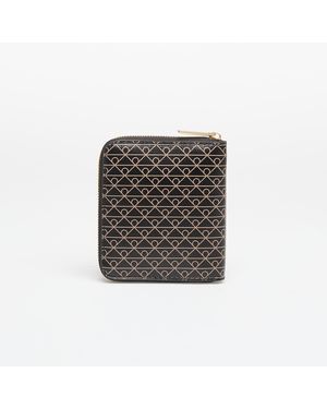 Calvin Klein Portmoine Emblem Aop Square Zip Around - Schwarz
