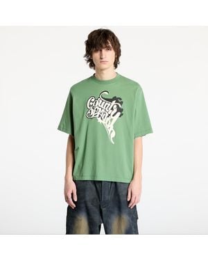 Marcelo Burlon Maglietta County Melted Boxy T-Shirt Deep/ Ecru - Verde