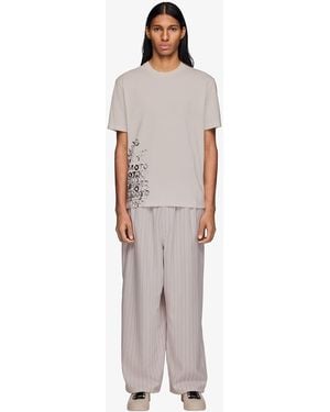 Y-3 Broeken Sport Uniform Pinstripe Track Trousers - Grijs