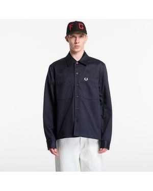 Fred Perry Jacket Twill Overshirt - Blue