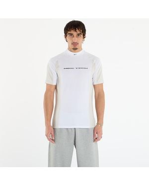 Nike T-shirt tech dri-fit short-sleeve base layer white/ light bone/ light bone/ black l - Blanc