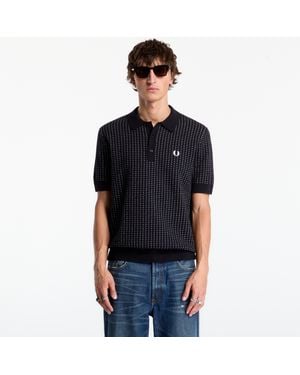 Fred Perry T-shirt boucle dot knitted shirt l - Noir