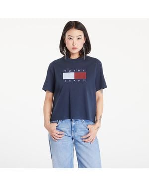 Tommy Hilfiger Maglietta Tommy Jeans Flag Badge Boxy Fit T-Shirt - Blu