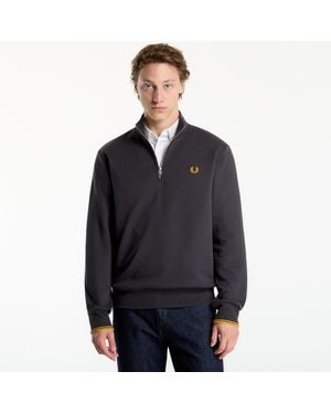 Fred Perry Sweatshirt Half Zip Sweatshirt - Black