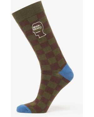 Brain Dead Logohead Dress Socks - Gray