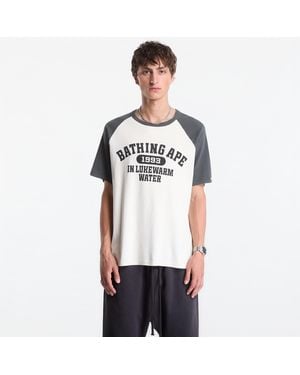 A Bathing Ape T-Shirt Bathing Ape Raglan Tee - Wit