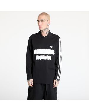 Y-3 Maglietta Graphic Logo Long Sleeve Top - Nero