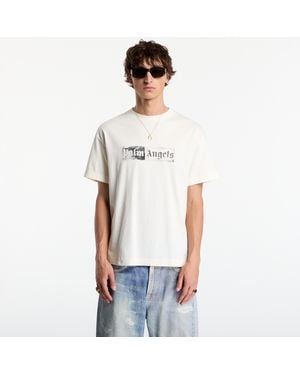 Palm Angels T-Shirt Stamp Logo Regular Tee Off - Weiß