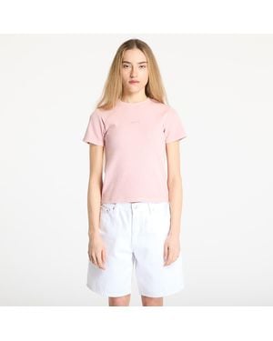 A Bathing Ape T-Shirt Pigment Dyed Rib Tee - Pink