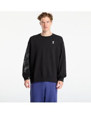 On Shoes Sweatshirt Club Crew Graphic - Black