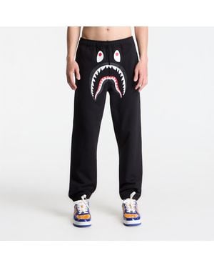 A Bathing Ape Pants Shark Sweat Pants - Black