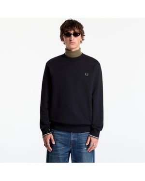 Fred Perry Felpa Crew Neck Sweatshirt Blk/ Ecr/ Lrlwgren - Nero