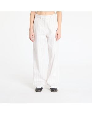 adidas Originals Pants Adidas Pinstripe Twill Loose Pants/ Off/ Night - White