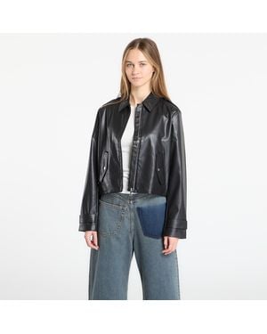 Calvin Klein Jacket Jeans Leather Moto Jacket - Black