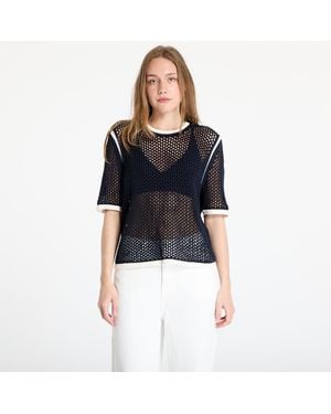 adidas Originals T-Shirt Adidas X Wales Bonner Short Sleeve Knit Tee/ Night - Black