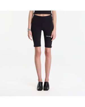 Palm Angels Korte Broek Classic Logo Track Cyclist/ Off - Blauw