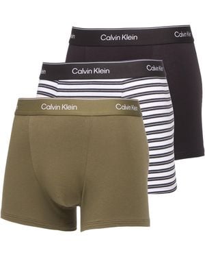 Calvin Klein Relaxed Fit Trunk 3-Pack - Green
