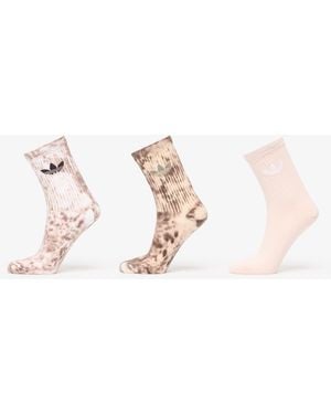 adidas Originals Adidas Tie Dye Crew Socks 3-Pack Trace/ Dark - Pink