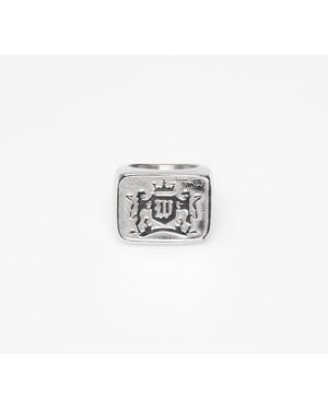 Wasted Paris Ring U Crest Signet Ring - Weiß