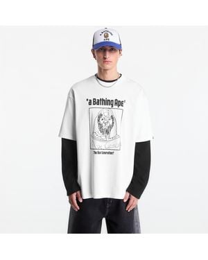 A Bathing Ape T-Shirt Hand Draw Ape General Relaxed Fit Tee - Wit