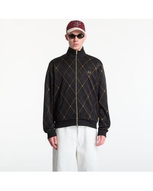 Fred Perry Jas Argyle Track Jacket - Zwart