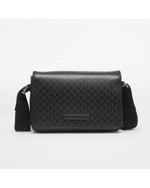 Calvin Klein Bag Emblem Aop Coated Small Flap Mes/ Aop - Black