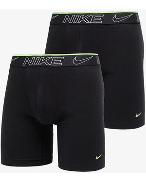 Nike Boxers Elite Cotton Stretch Long Boxer Brief 2-Pack - Zwart