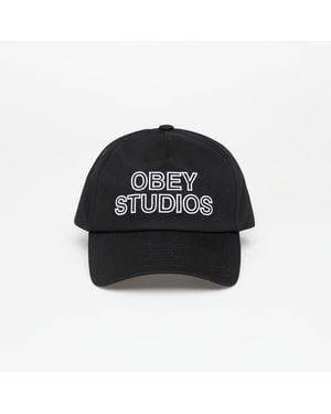 Obey Obey Studios 5 Panel Strapback - Black