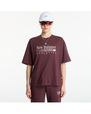 New Balance T-Shirt Trackside Oversized T-Shirt - Rot