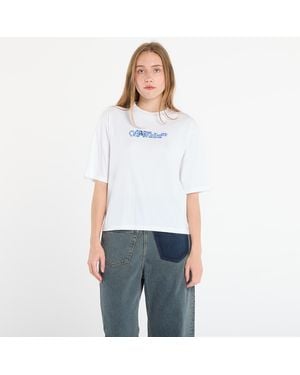 Off-White c/o Virgil Abloh Maglietta Cloudy Arrow Boxy Tee/ Electric - Bianco