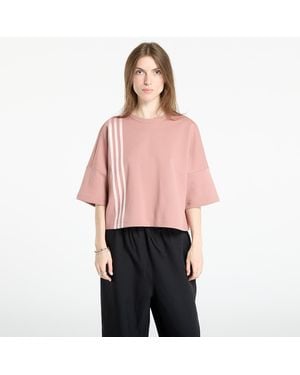 adidas Originals Maglietta Adidas Off Placed 3-Stripes T-Shirt - Rosa