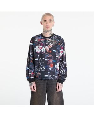 Nike T-Shirt Flight Printed Long-Sleeve Jersey - Blauw