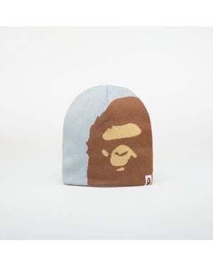 A Bathing Ape Ape Head Knit Cap - Brown