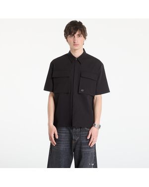 Filling Pieces Hemd Resort Shirt Drapy - Schwarz